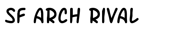 SF Arch Rival font preview
